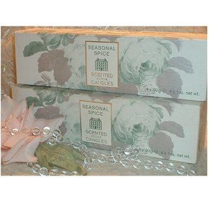 FLORIS LONDON ~ SEASONAL SPICE ~ TWO 4pc Scented Candle Sets ~ 8 oz / 24…